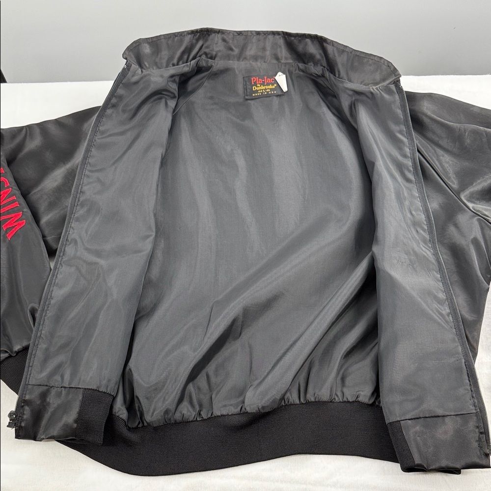Vintage Racing Jacket Large 44 46 Black Nylon Red Baron Motor Sport Winston Cup - Picture 3 of 9